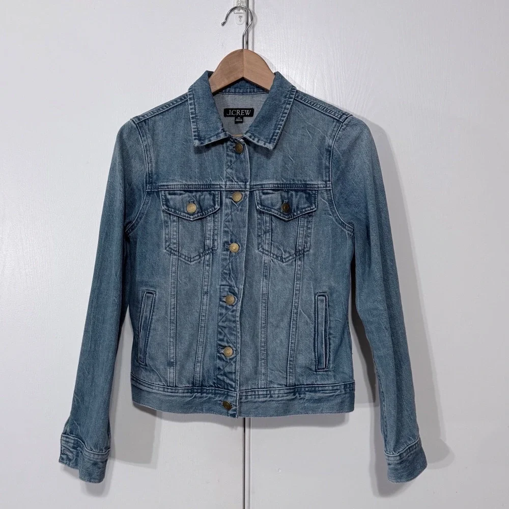 J. Crew XS Classic Denim Jacket in Brilliant Day Wash $98